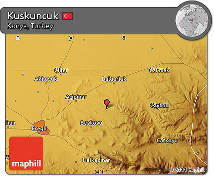 Physical Map of Kuskuncuk