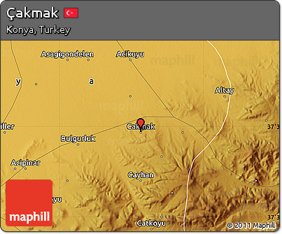 Physical Map of Çakmak