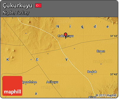 Physical Map of Çukurkuyu