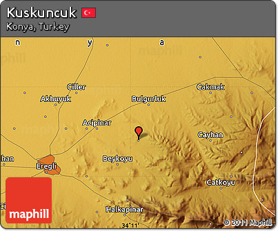 Physical Map of Kuskuncuk