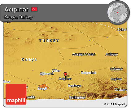 Physical Panoramic Map of Acıpınar