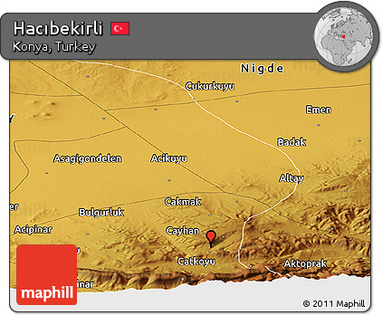 Physical Panoramic Map of Hacıbekirli