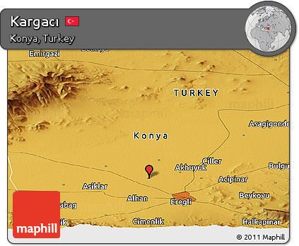 Physical Panoramic Map of Kargacı