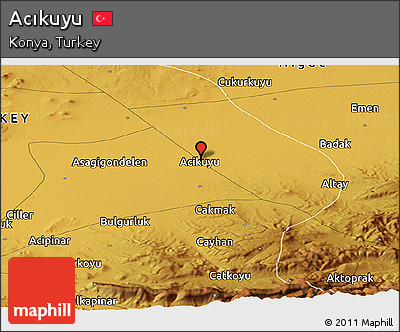 Physical Panoramic Map of Acıkuyu