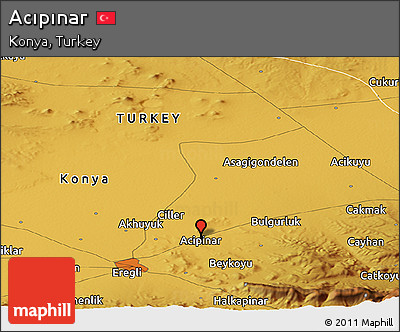 Physical Panoramic Map of Acıpınar