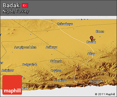 Physical Panoramic Map of Badak