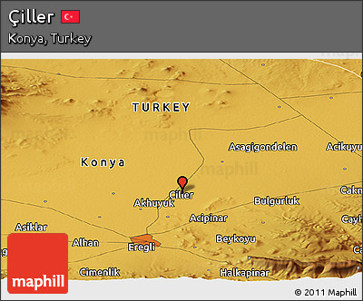Physical Panoramic Map of Çiller
