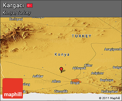 Physical Panoramic Map of Kargacı