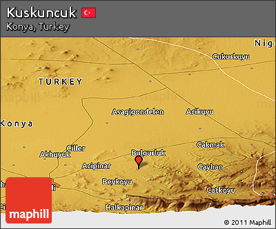 Physical Panoramic Map of Kuskuncuk