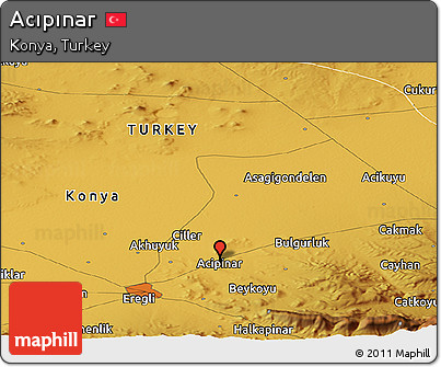 Physical Panoramic Map of Acıpınar