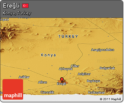Physical Panoramic Map of Ereğli