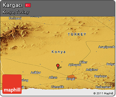 Physical Panoramic Map of Kargacı