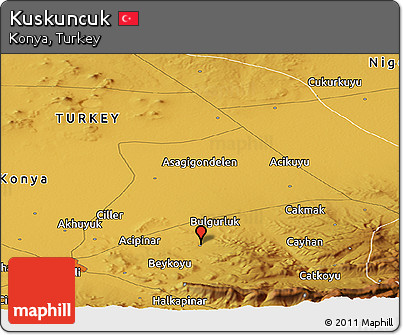 Physical Panoramic Map of Kuskuncuk
