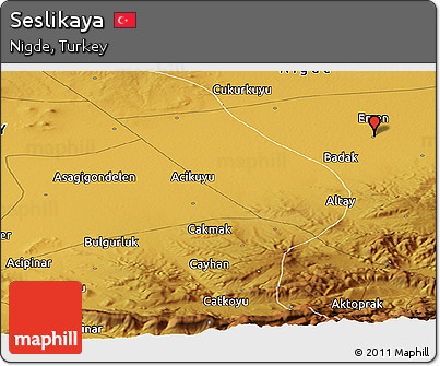 Physical Panoramic Map of Seslikaya