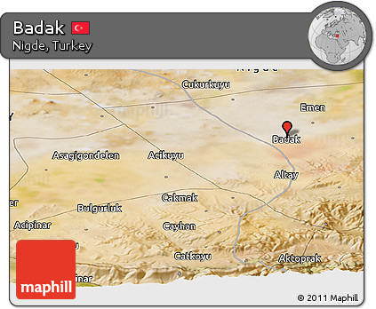 Satellite Panoramic Map of Badak