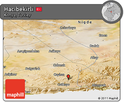 Satellite Panoramic Map of Hacıbekirli