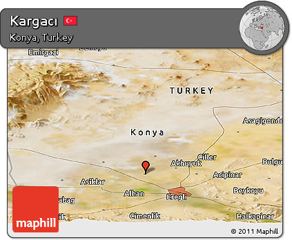 Satellite Panoramic Map of Kargacı