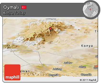 Satellite Panoramic Map of Oymalı