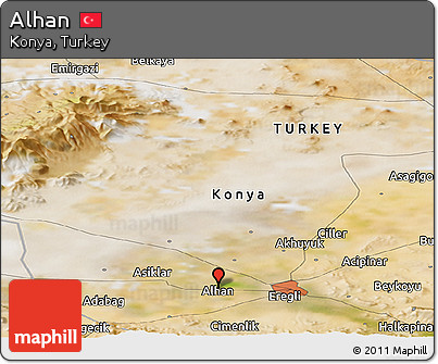 Satellite Panoramic Map of Alhan