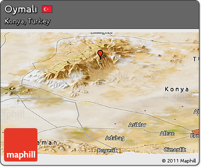 Satellite Panoramic Map of Oymalı
