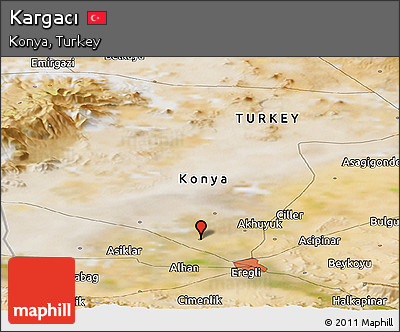 Satellite Panoramic Map of Kargacı
