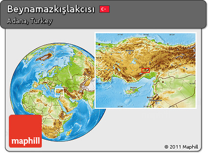 Physical Location Map of Beynamazkışlakcısı