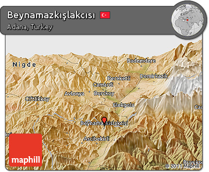 Satellite Panoramic Map of Beynamazkışlakcısı