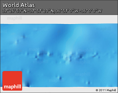 Physical 3D Map of the Area around 37° 42' 7" N, 36° 28' 30" W