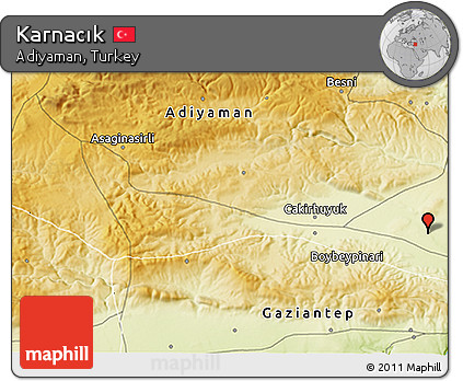 Physical 3D Map of Karnacık