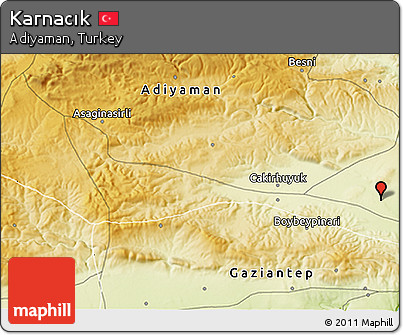 Physical 3D Map of Karnacık