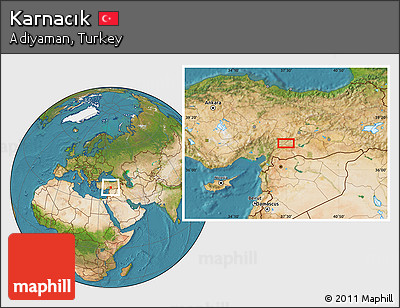 Satellite Location Map of Karnacık