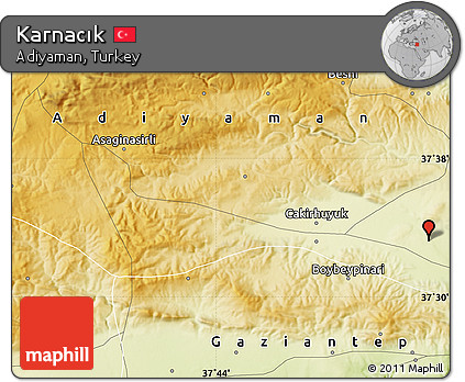 Physical Map of Karnacık