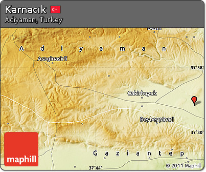 Physical Map of Karnacık