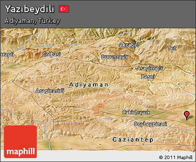 Satellite Panoramic Map of Yazıbeydili