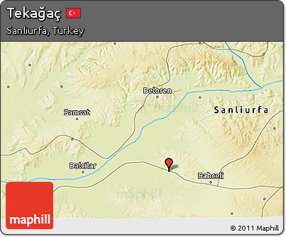 Physical 3D Map of Tekağaç