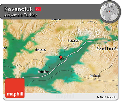 Satellite 3D Map of Kovanoluk