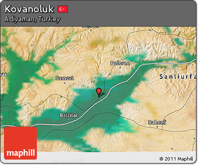 Satellite 3D Map of Kovanoluk