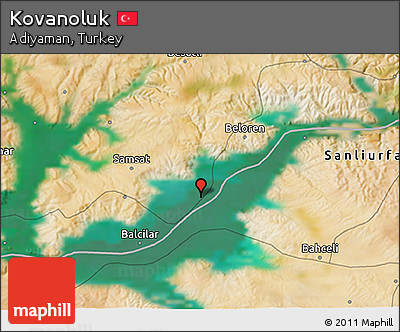 Satellite 3D Map of Kovanoluk