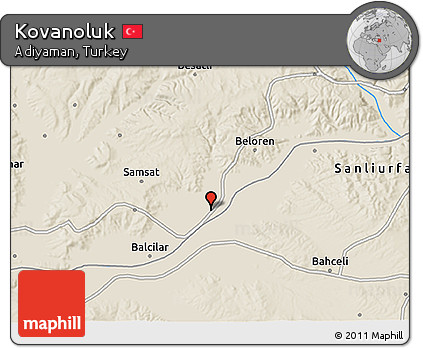 Shaded Relief 3D Map of Kovanoluk