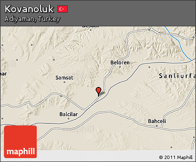 Shaded Relief 3D Map of Kovanoluk