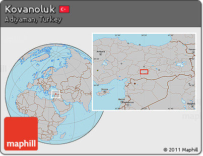 Gray Location Map of Kovanoluk