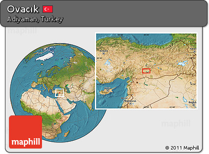 Satellite Location Map of Ovacık