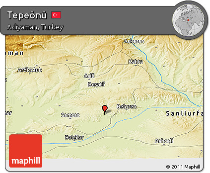 Physical Panoramic Map of Tepeönü