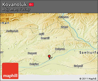 Physical Panoramic Map of Kovanoluk