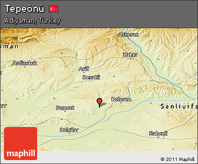 Physical Panoramic Map of Tepeönü