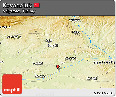 Physical Panoramic Map of Kovanoluk