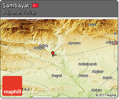 Physical Panoramic Map of Şambayat