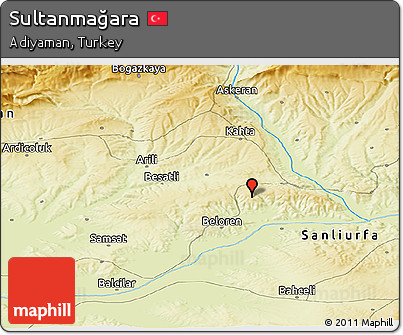 Physical Panoramic Map of Sultanmağara