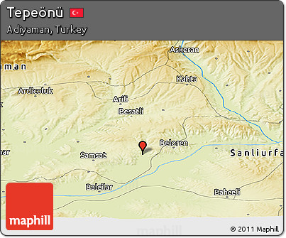 Physical Panoramic Map of Tepeönü