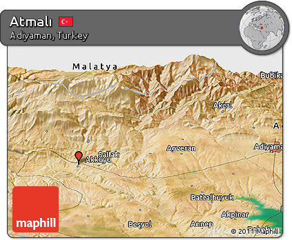 Satellite Panoramic Map of Atmalı